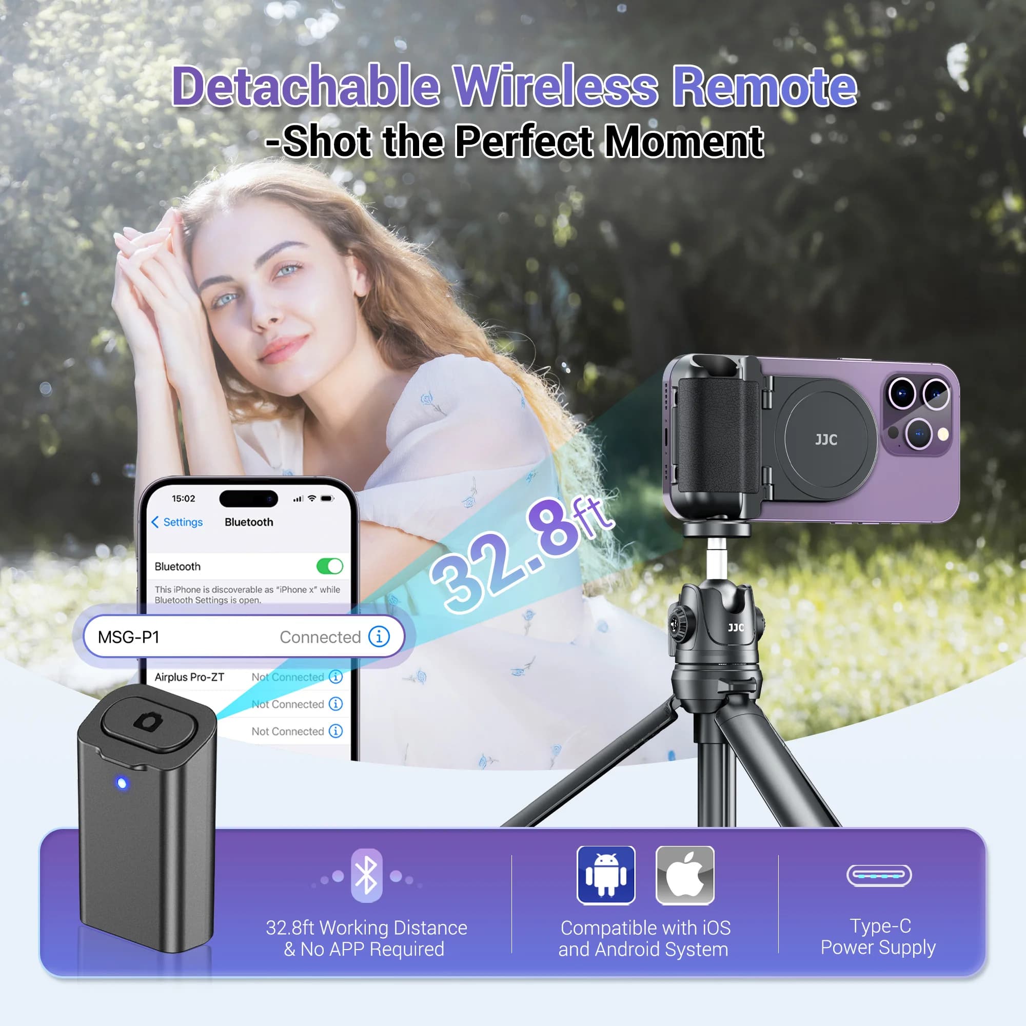 JJC poignée de téléphone magnétique support de téléphone poignée tok Magsafe poignée de caméra avec 