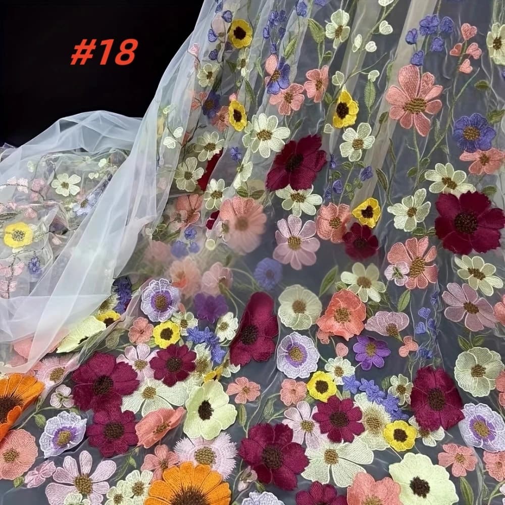 Tissu africain en dentelle Tulle 3D, broderie française de haute qualité, matériel de couture pour f