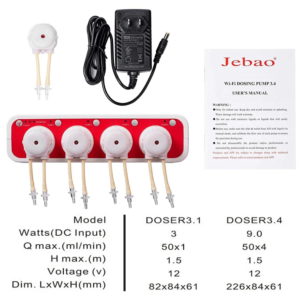 Jebao pompe à eau filtre pompe doseuse automatique doseur de récif marin automatique 3.1 3.4 MD4.4 c