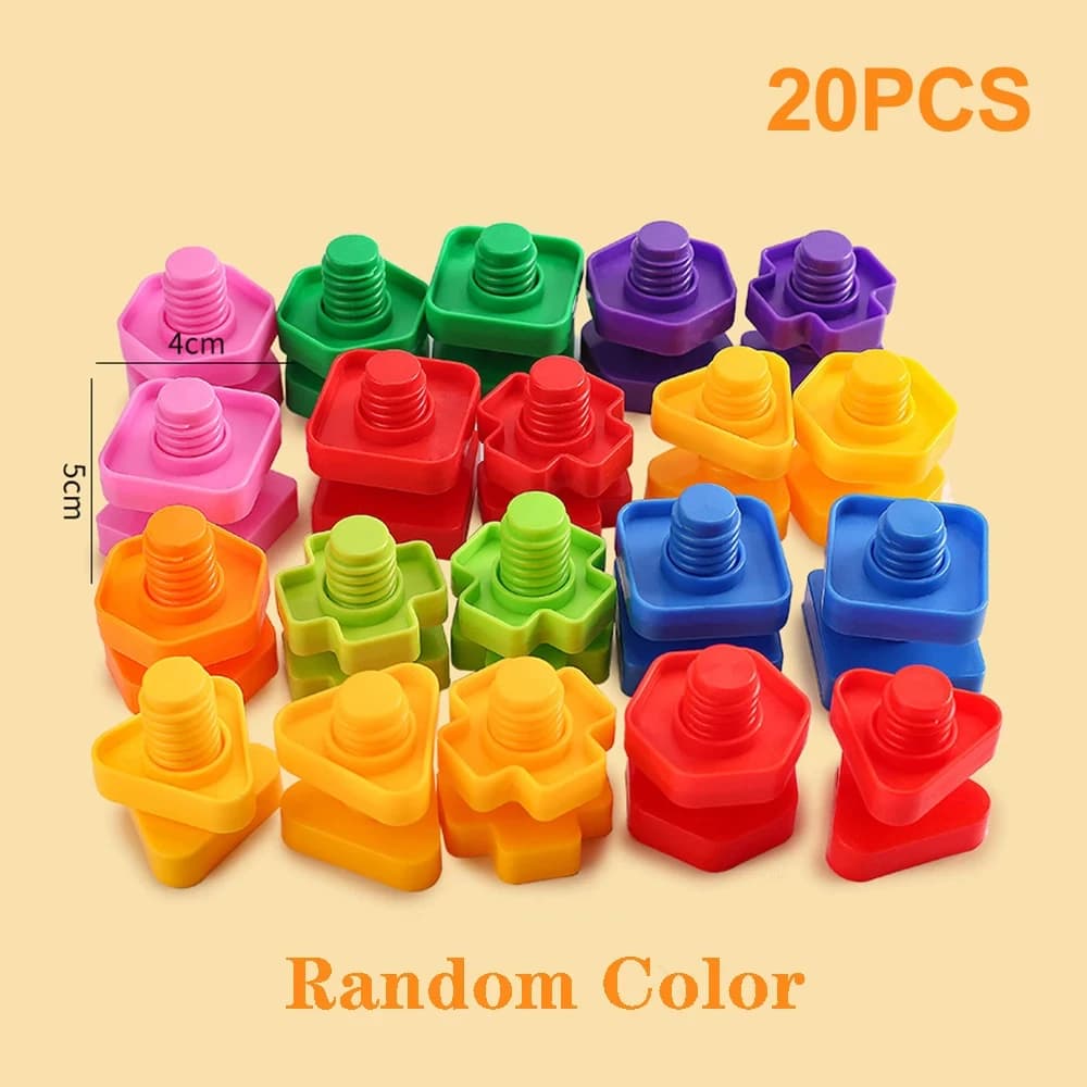 Ensemble de blocs de construction à vis, Puzzle en mosaïque créative, jouets pour enfants, insertion