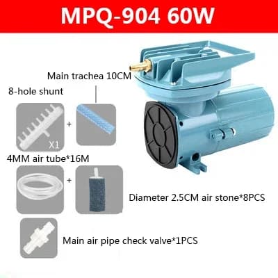 RESUN MPQ-Pompe à air électromagnétique pour aquarium, bassin à poissons, batterie de voiture, briqu