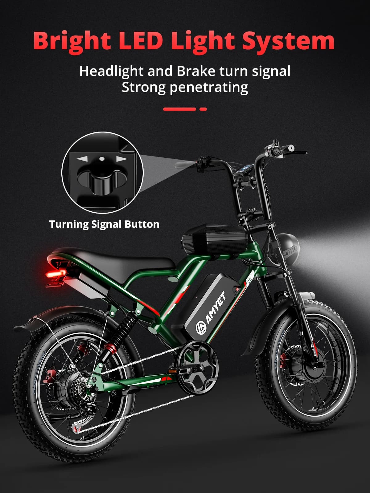 AMYET-Vélo électrique S8 pour adultes et hommes, moteur de 2000W, batterie de 48V 25Ah, 20 pouces, p