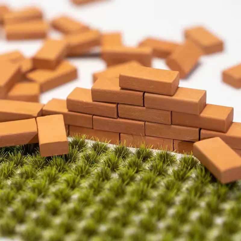50 pièces 1:16 Mini Simulation brique bricolage maison Construction matériaux muraux à la main cimen