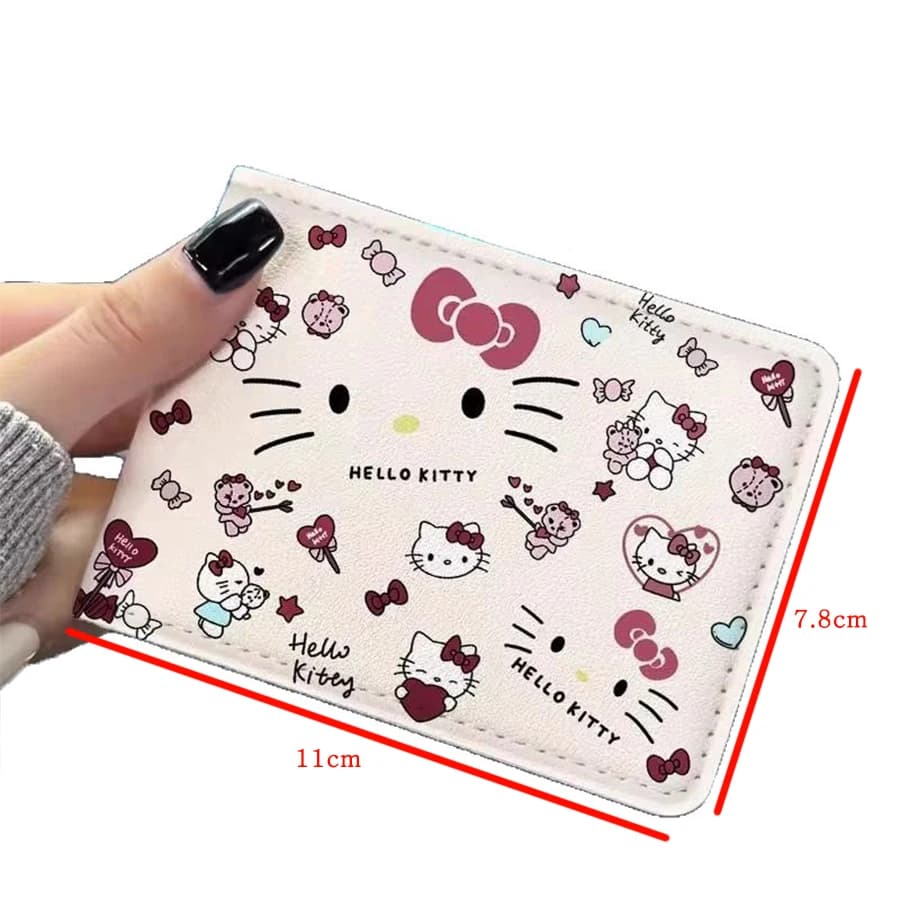 Porte-cartes Kawaii HelloKitty, porte-carte d'identité, porte-permis de conduire, porte-monnaie en P