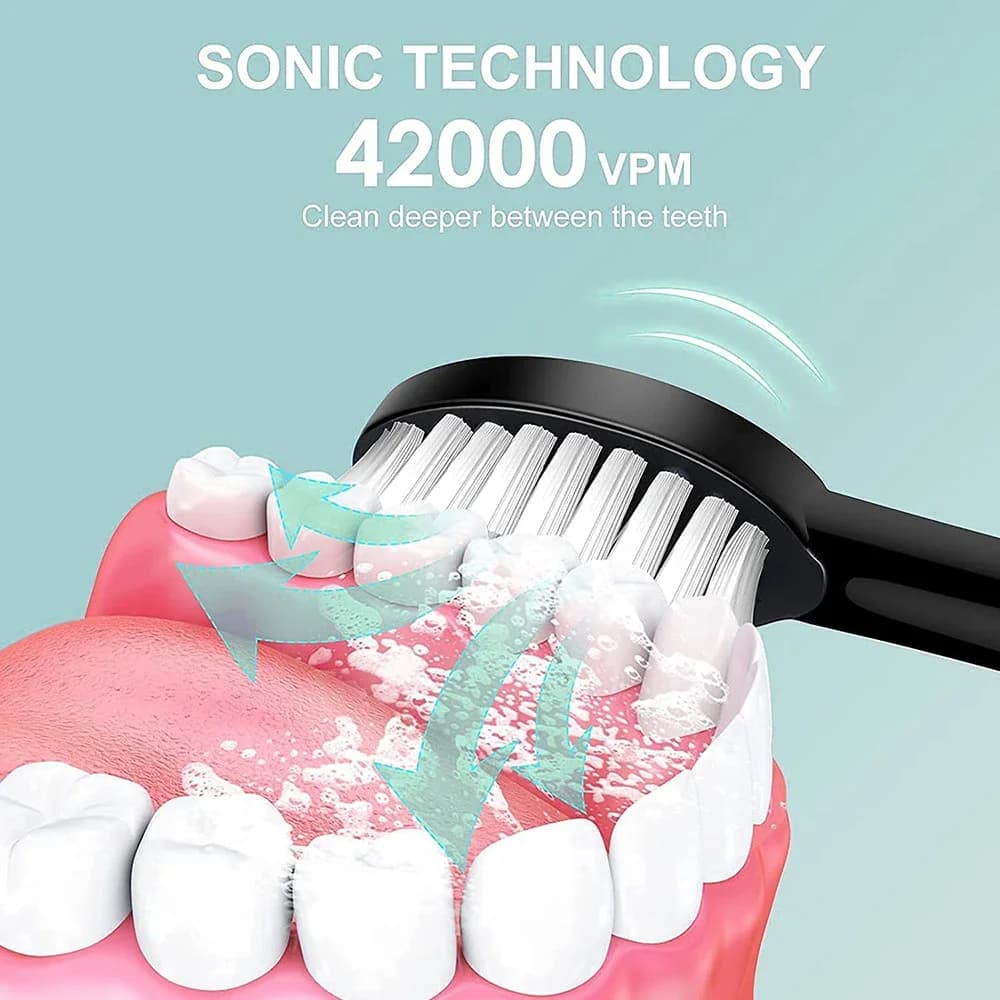 Brosse à dents électrique sonique IPX7, étanche, soins buccaux, blanchiment, Rechargeable, automatiq