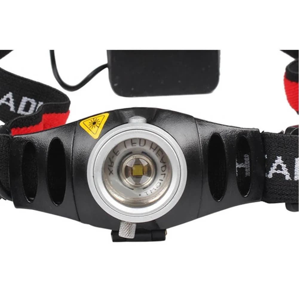 Lampe frontale LED à mise au point réglable 2000 lumens, torche pour Camping en plein air, pêche, la