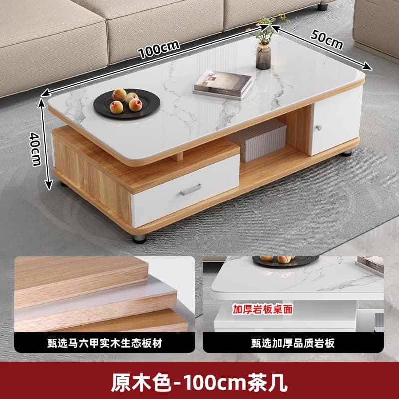 Tables basses d'appoint modernes japonaises simples en bois naturel Tables basses en bois livres uni