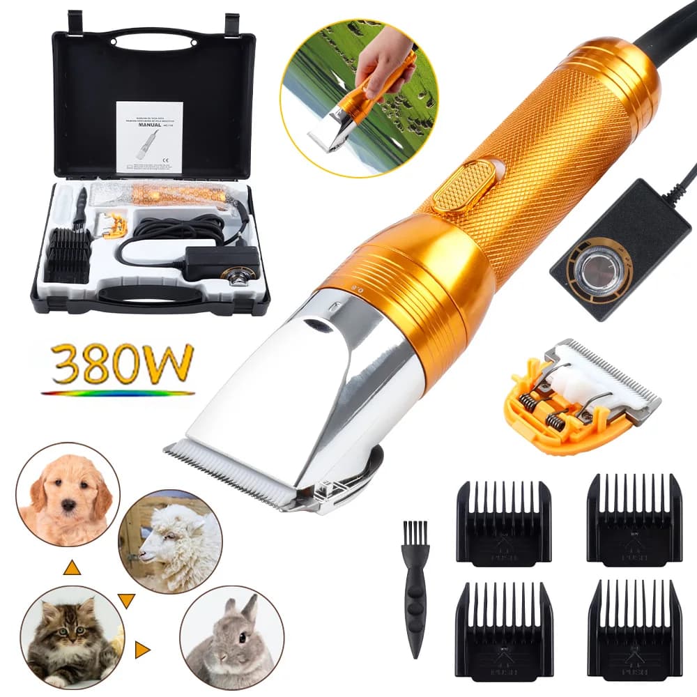 Tondeuse électrique haute puissance 380 W Tondeuse à fourrure pour animaux domestiques Tondeuse à po