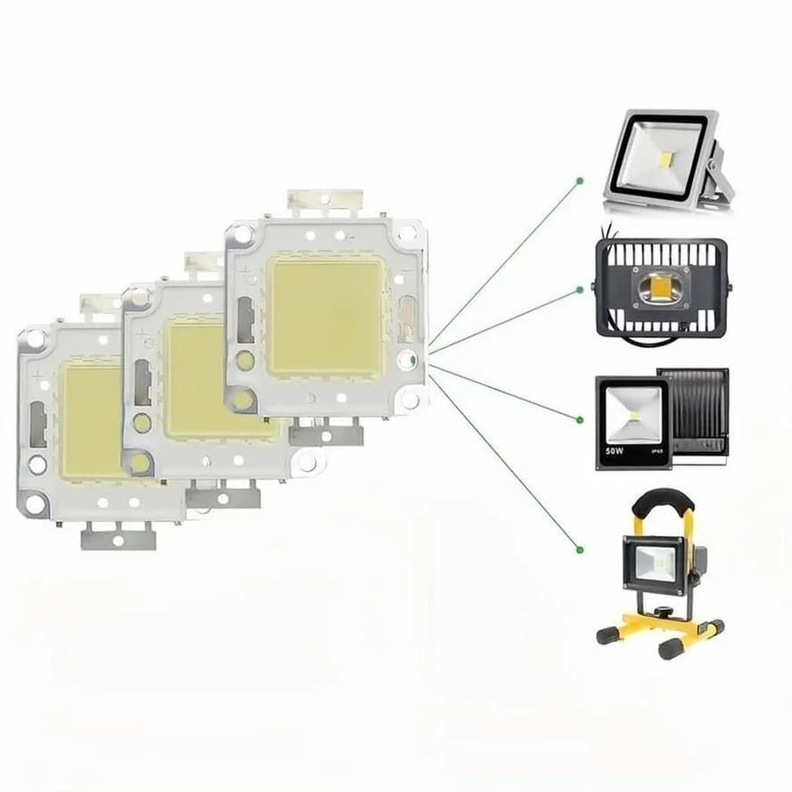 3/pcs haute luminosité LED perles puce 100W 50W 30W 20W 10W LED COB puce blanc chaud blanc pour bric