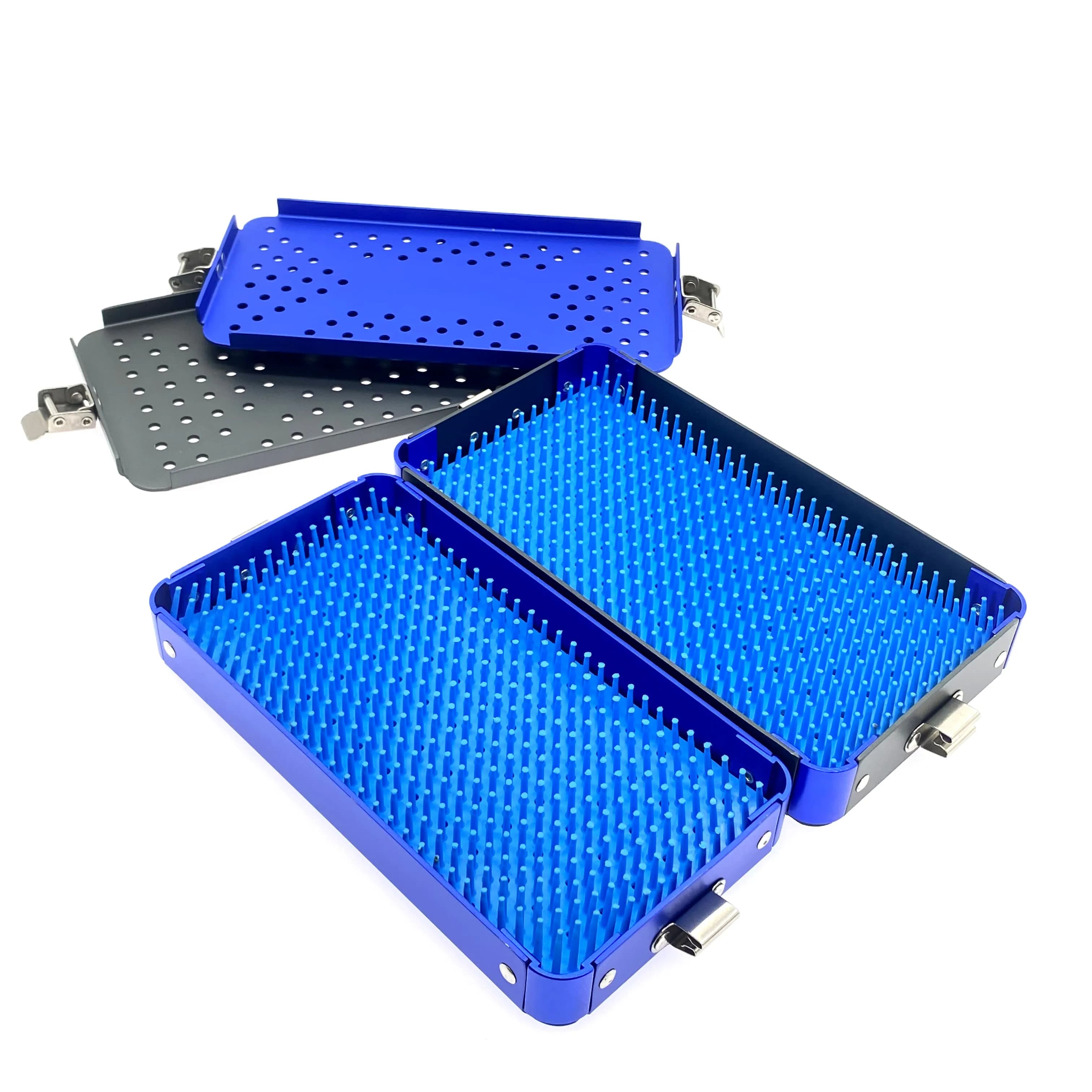 Boîte de Stérilisation avec Coussretours en Silicone, Générateur Oculaire Dentaire en Aluminium
