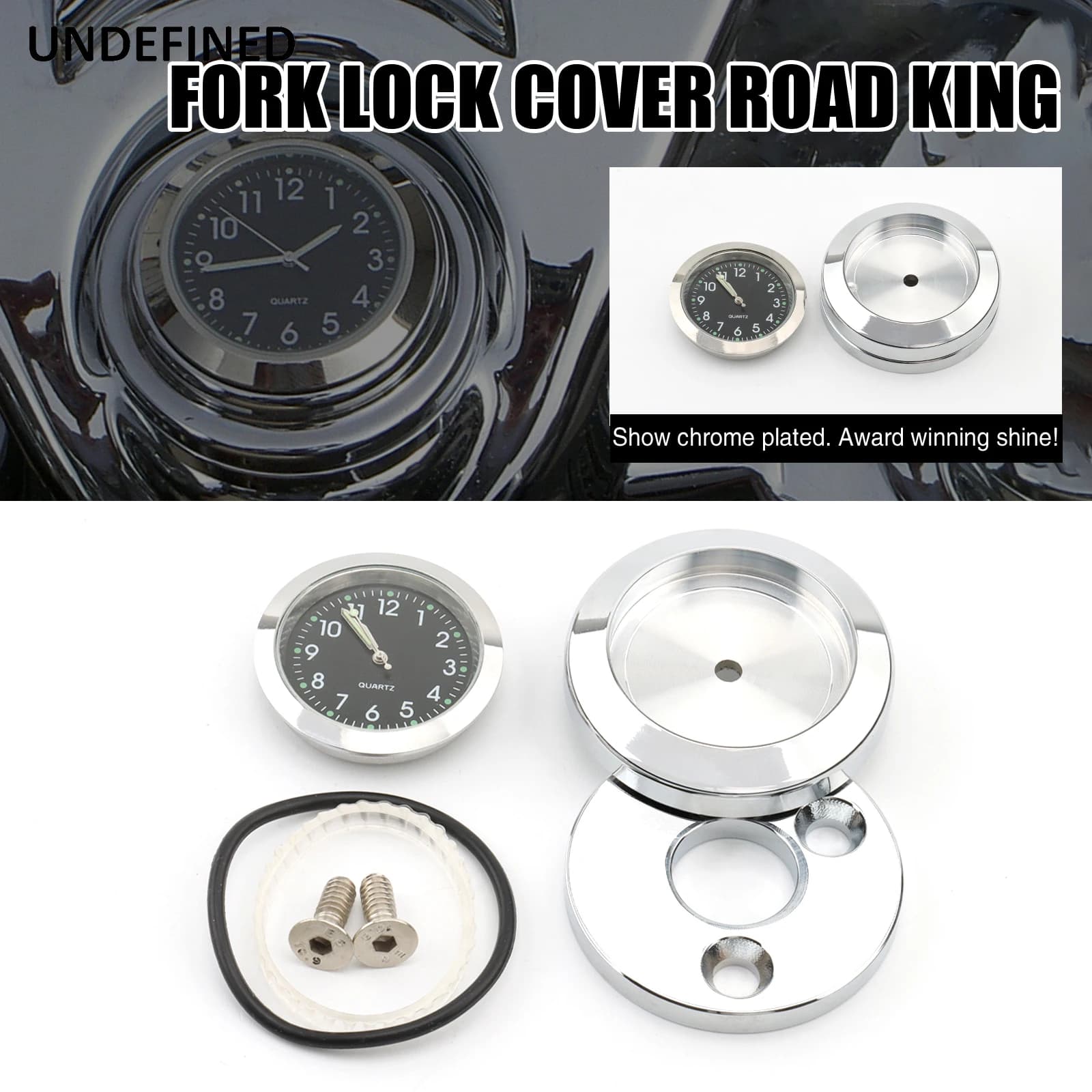 Couvercle d'Horloge de Verrouillage de Fourche pour Harley Road King FLHR/I FLHRC/I FLHRSE 1994-2022