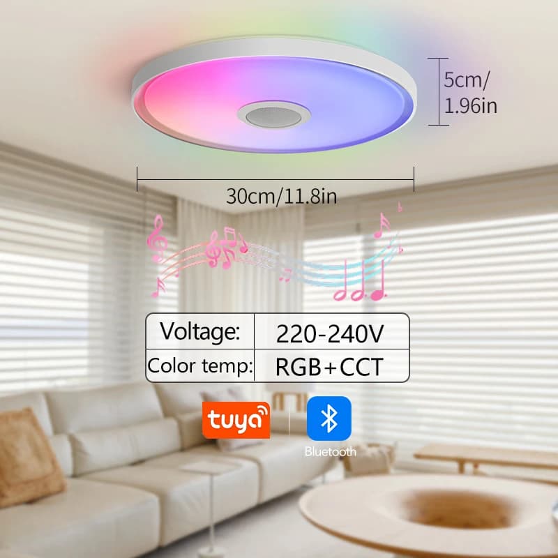 Plafonniers intelligents LED RGB APP télécommande gradation éclairage domestique moderne lumière mus