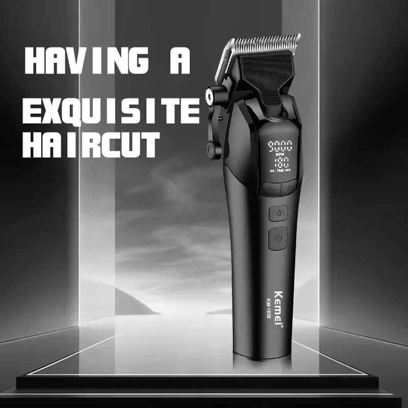 Kemei KM-1858 10W barbier professionnel électrique tondeuse à cheveux DLC lame tondeuse sans fil USB