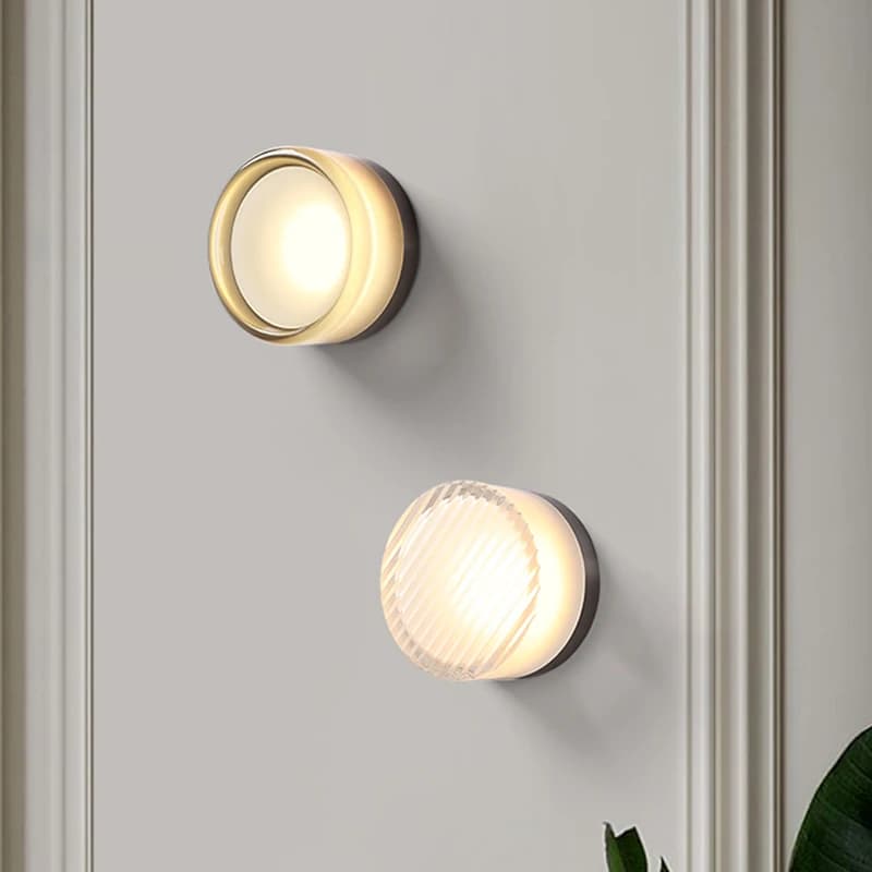 Lampe de mur LED moderne gelée d'ambre petites appliques murales chevet chambre décor lumière salon 