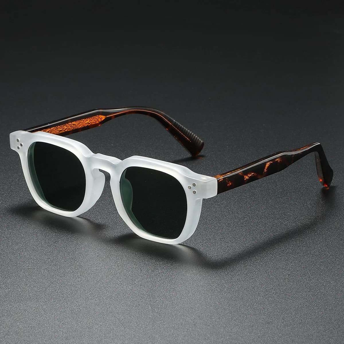 Nouvelles lunettes de soleil polarisées unisexe noyau métallique CP lunettes de soleil carrées Rivet