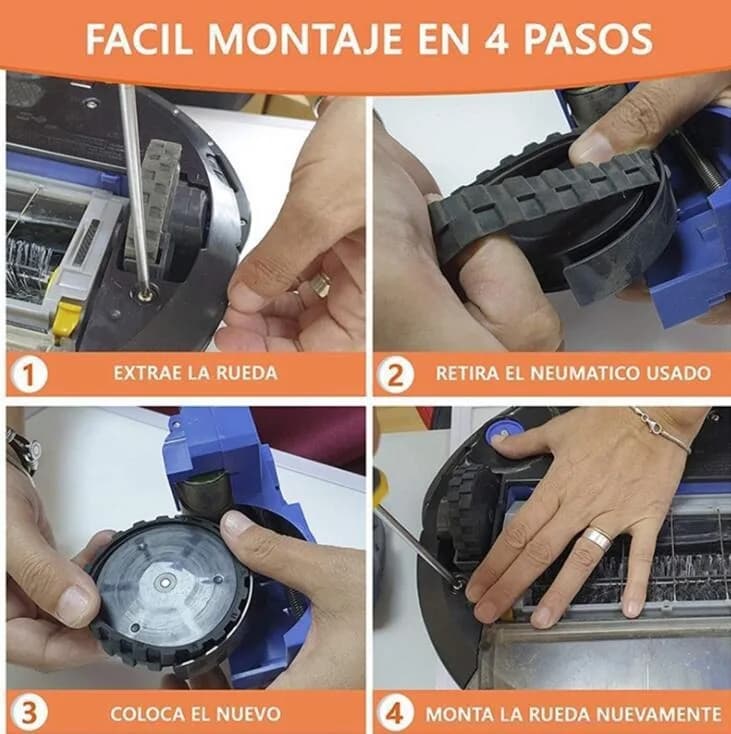 Pneus coordonnants pour roues IROBOT ROOMBA, accessoires irobot roomba, séries 500, 600,700, 800 et 