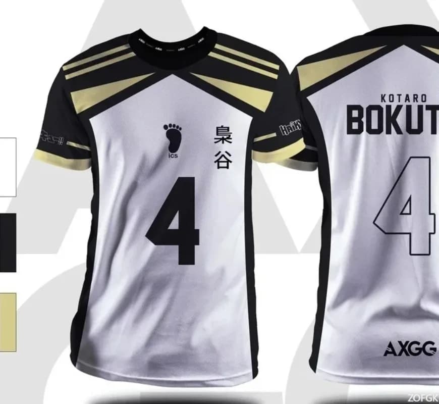 Haikyuu Fukurodani Bokuto Anime hommes T-Shirts 2025 nouvelle mode d'été maillot décontracté col ron