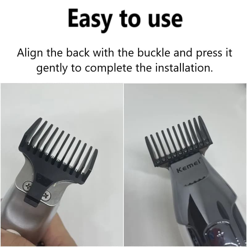 Kemei Hair Trimmer Limit Peigne Universel Noir Gardes Coiffeur Guide De Coupe De Cheveux pour KM-502