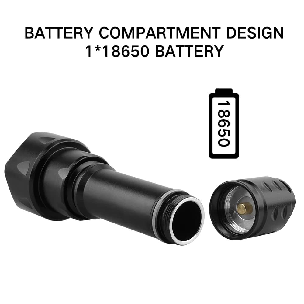 BORUiT T20 infrarouge IR 850nm Vision nocturne LED lampe de poche tactique Zoom IPX6 torche étanche 