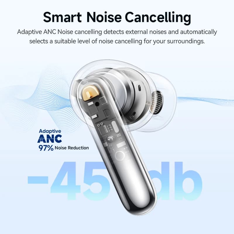 QCY Melobuds N50 ANC écouteur sans fil 4 Modes suppression Active du bruit casque AI appel clair éco