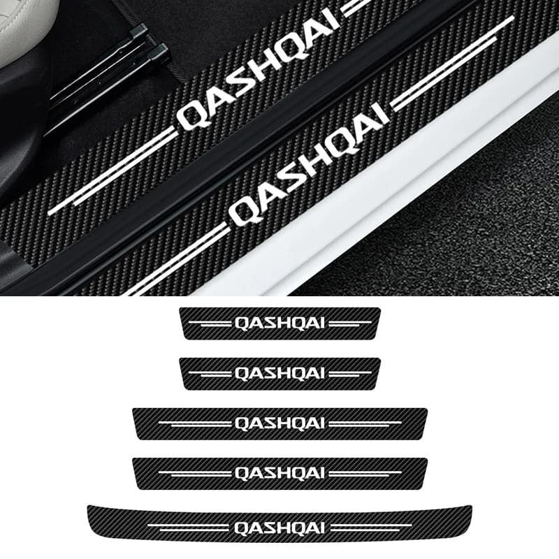 Autocollant de seuil de porte de voiture, 5 pièces/ensemble, pour Nissan Qashqai J10 J11 J12 2013 20