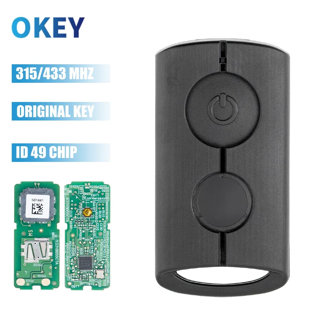 Okey MK0018 Original 433.92mhz ID49 puce clé de télécommande de moto pour Yamaha NVX NVX155 XMAX XMA