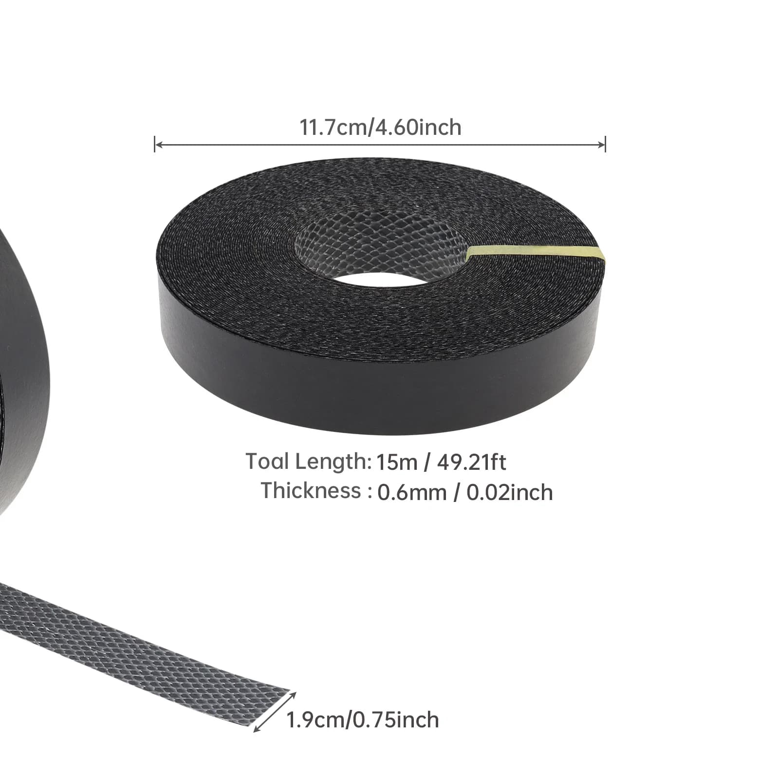 Bande de chant en mélamine adhésive thermofusible de 15m pour table/armoire en contreplaqué avec deu