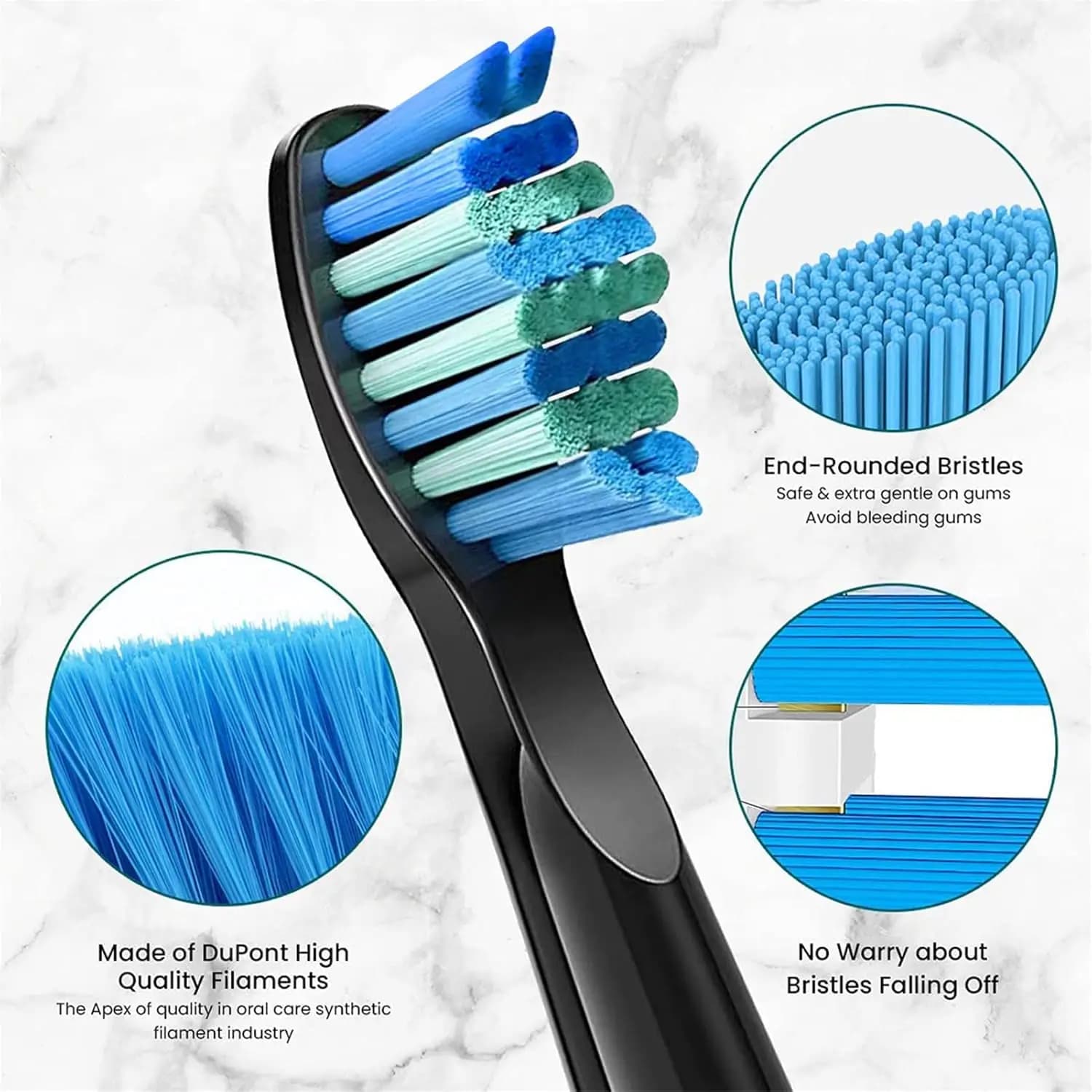 Compatible avec les têtes de rechange pour brosse à dents électrique Bitvae D2, pour brosse à dents 