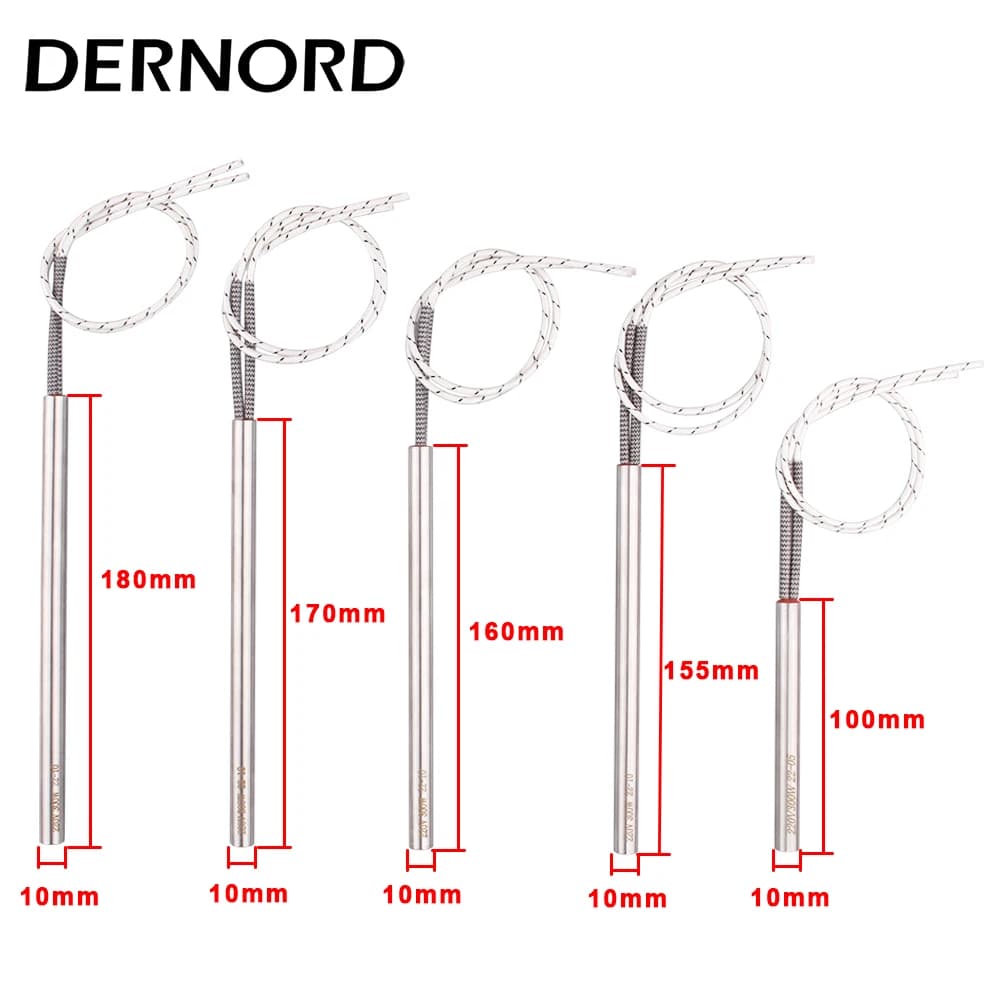 DERNORD 220v 300w bougie d'allumage granulés 10*100mm/155mm/160mm/170mm/180m cartouche de poêle allu