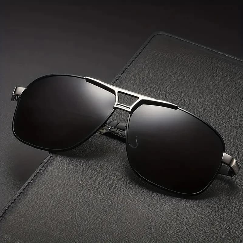 Lunettes de soleil en métal pour hommes et femmes, verres polarisants à couleur changeante, photo dé