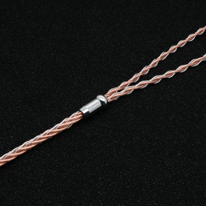 XINHS H18 8 noyaux argent pur et cuivre monocristallin tresse mixte câble de mise à niveau pour casq