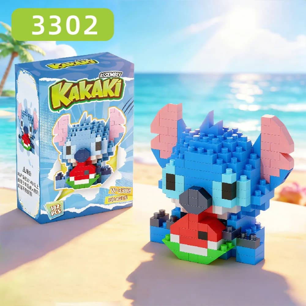 6 styles de mini blocs de construction Disney Lilo & Stitch, figurines de personnage de dessin animé