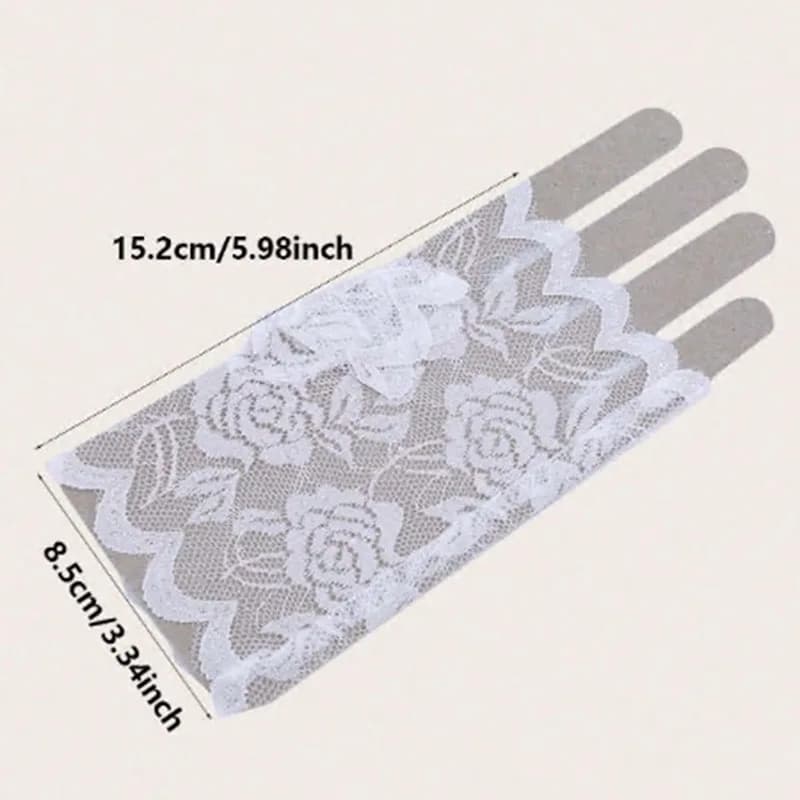 Gants de mariée Sexy en dentelle sans doigts pour femmes, gants habillés de fête, gants de protectio
