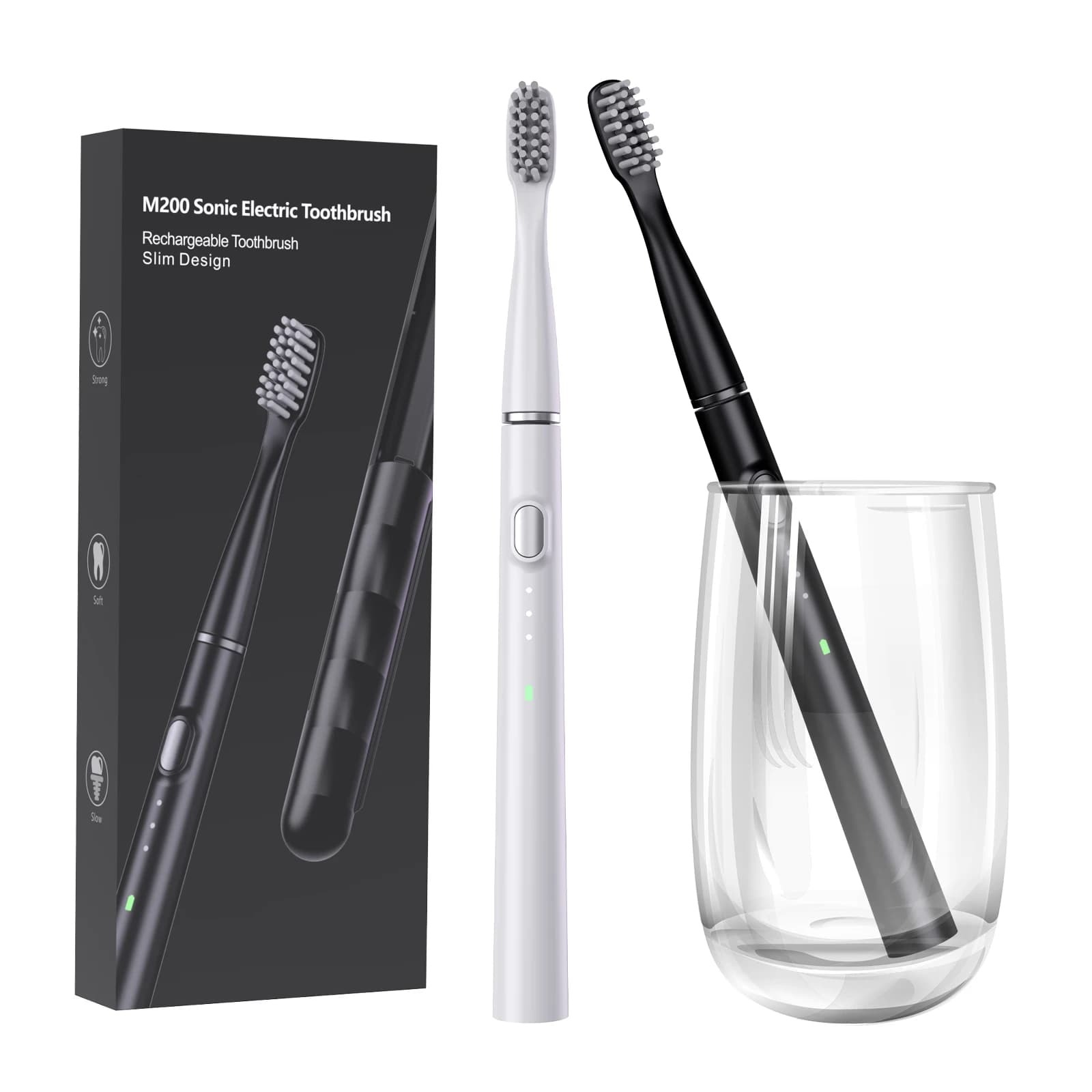 Brosse à dents électrique Ultra fine, sonique intelligente, 3 Modes de fonctionnement, Interface de 
