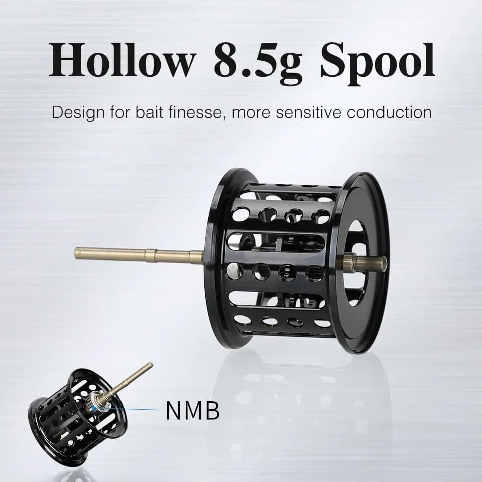 TSURINOYA-Moulinet de pêche Baitcasting ultraléger SPIRIT FOX 50, engrenage en laiton 7.3:1, polyval