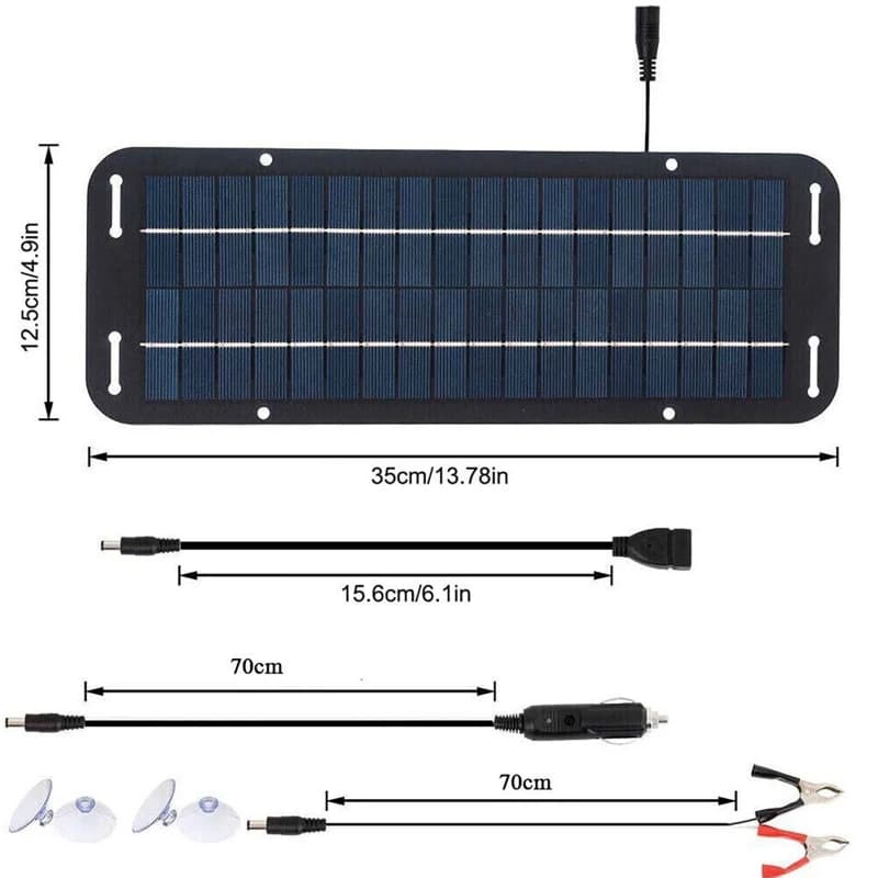 Kit de panneaux solaires portables 30W, chargeur solaire à haute efficacité pour batterie de voiture