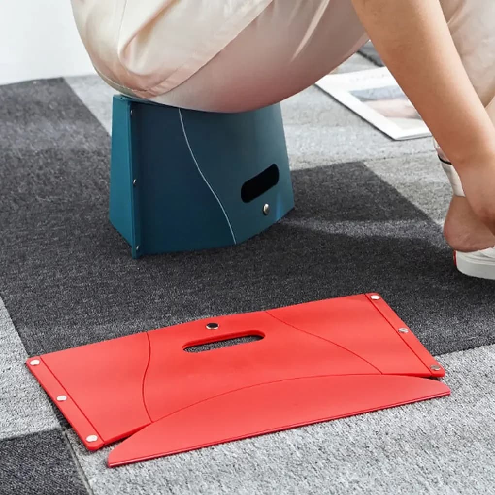 Chaises en plastique antidérapantes multifonctions, escabeau pliant Portable, panier à main pliable 