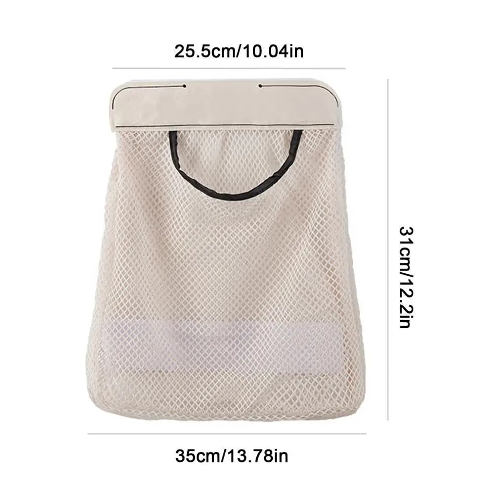 Grand sac en filet de rangement mural, sac à velcro, derrière la porte, adapté au salon, à la chambr