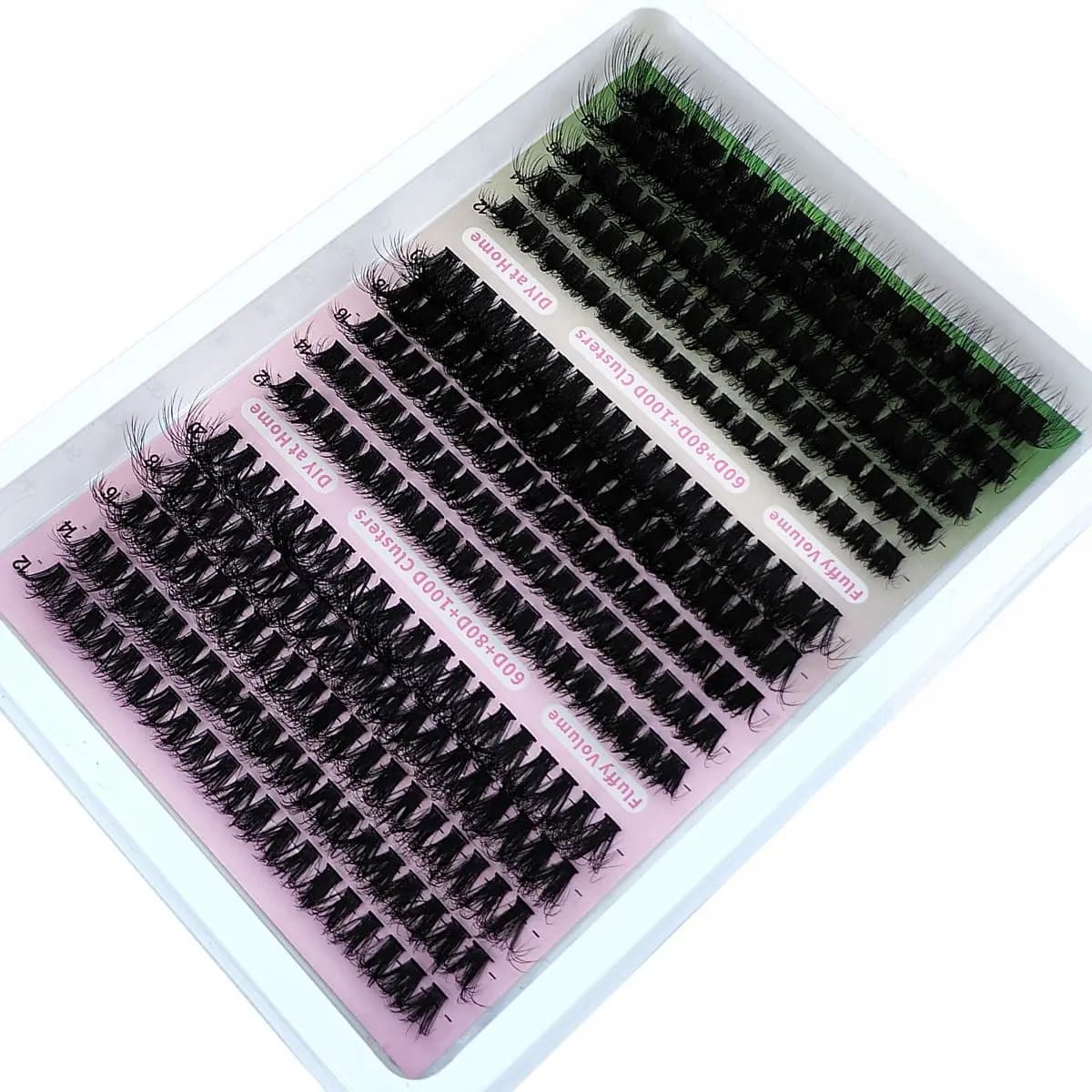 HBZGTLAD 15 rangées de cils moelleux 60D-100D grappes de cils épais naturels D/CC/DD cils individuel