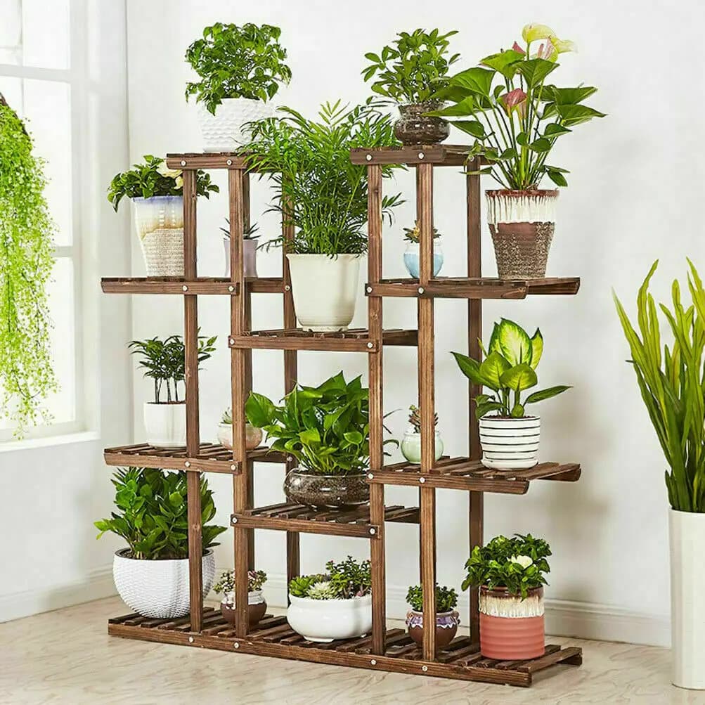 Étagère à plantes en bois, support de Pot de fleur, présentoir de plantes à plusieurs niveaux pour i
