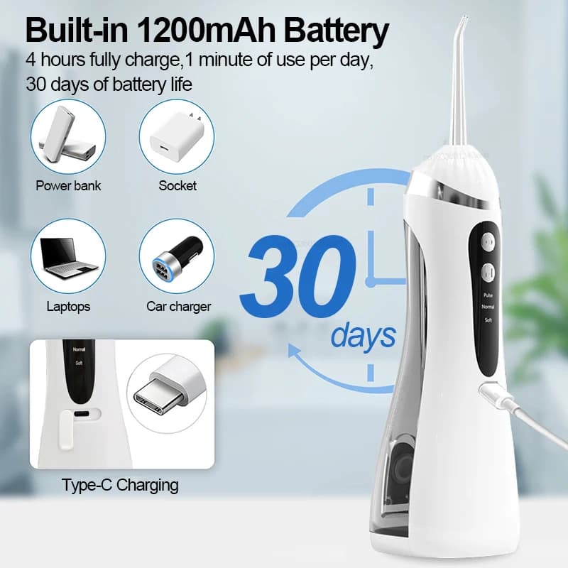 Irrigateur buccal électrique, hydropulseur Portable, nettoyage dentaire domestique, Rechargeable, ét