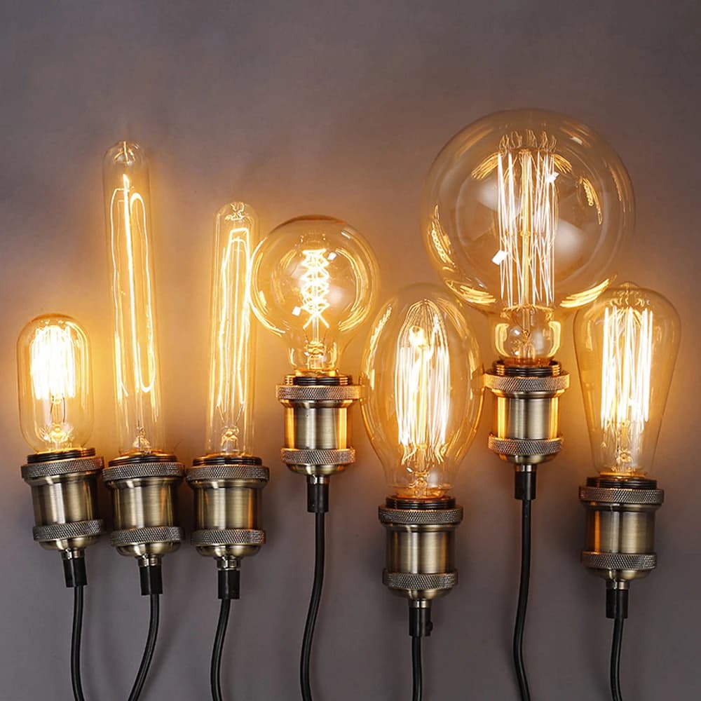 Ampoule rétro Edison à intensité variable E27 40W 110V 220V Ampoule rétro lampe incandescente Filame