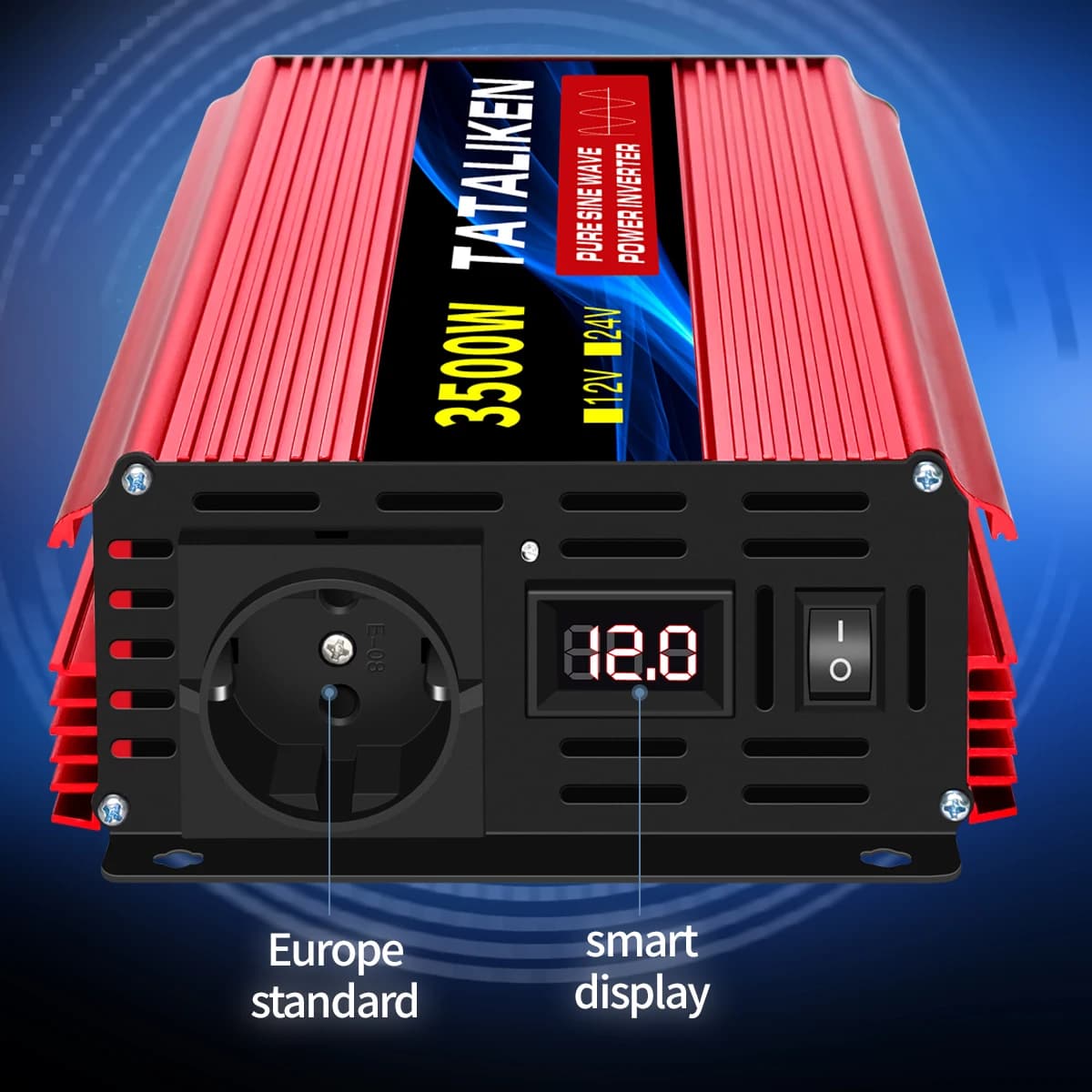 Onduleur à onde sinusoïdale pure 12V à 220V, 50HZ, 2500W, 3500W, 4500W, 5000W, 6000W, convertisseur 
