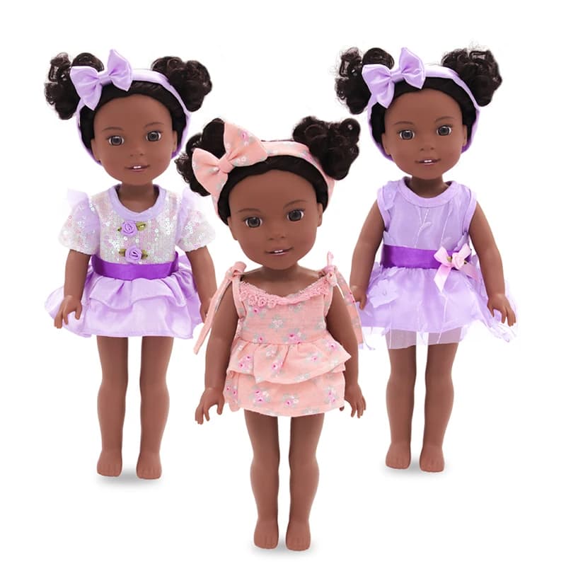 Jupe de poupée de 14 pouces, vêtements 31-35cm, robe à fleurs avec nœud papillon, adaptée à la poupé