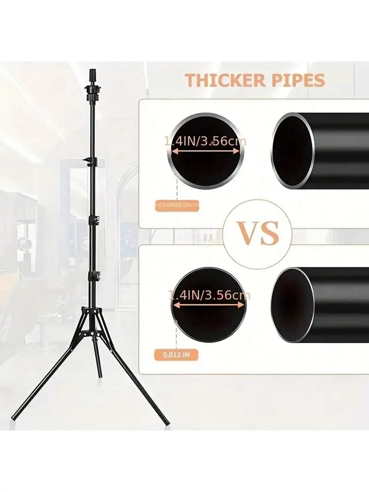 Support de perruque et ensemble combiné de 22 pouces, support de tête de perruque en toile avec tête