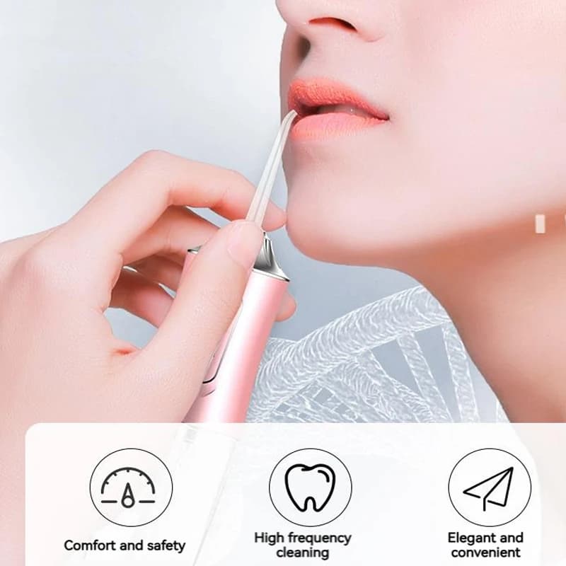 Irrigateur buccal Portable, Jet d'eau dentaire, Rechargeable par USB, pointe de cure-dents, 220ml, 3