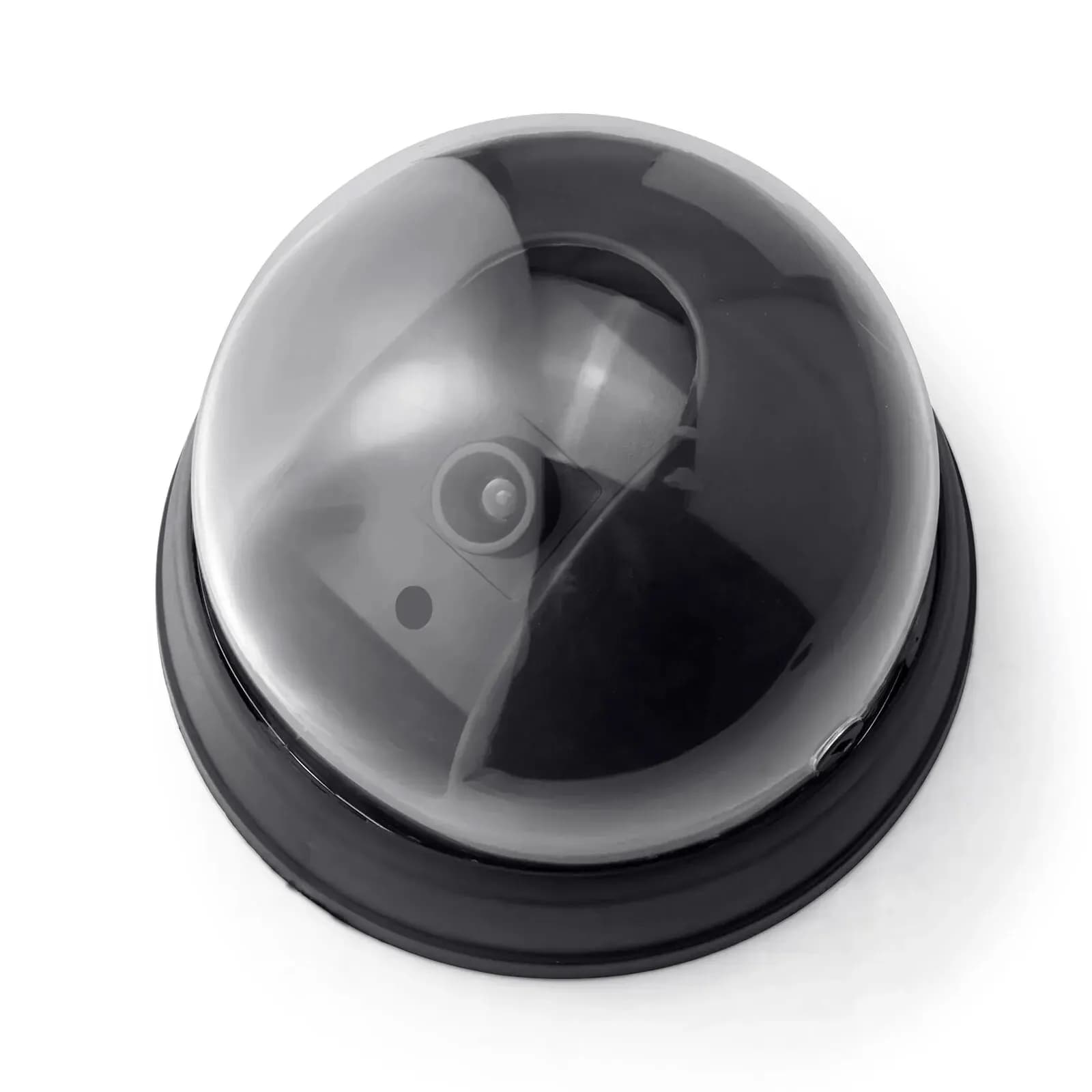 Fuers Creative Noir En Plastique Dôme CCTV Factice Caméra Clignotant Led Faux Caméra de Surveillance