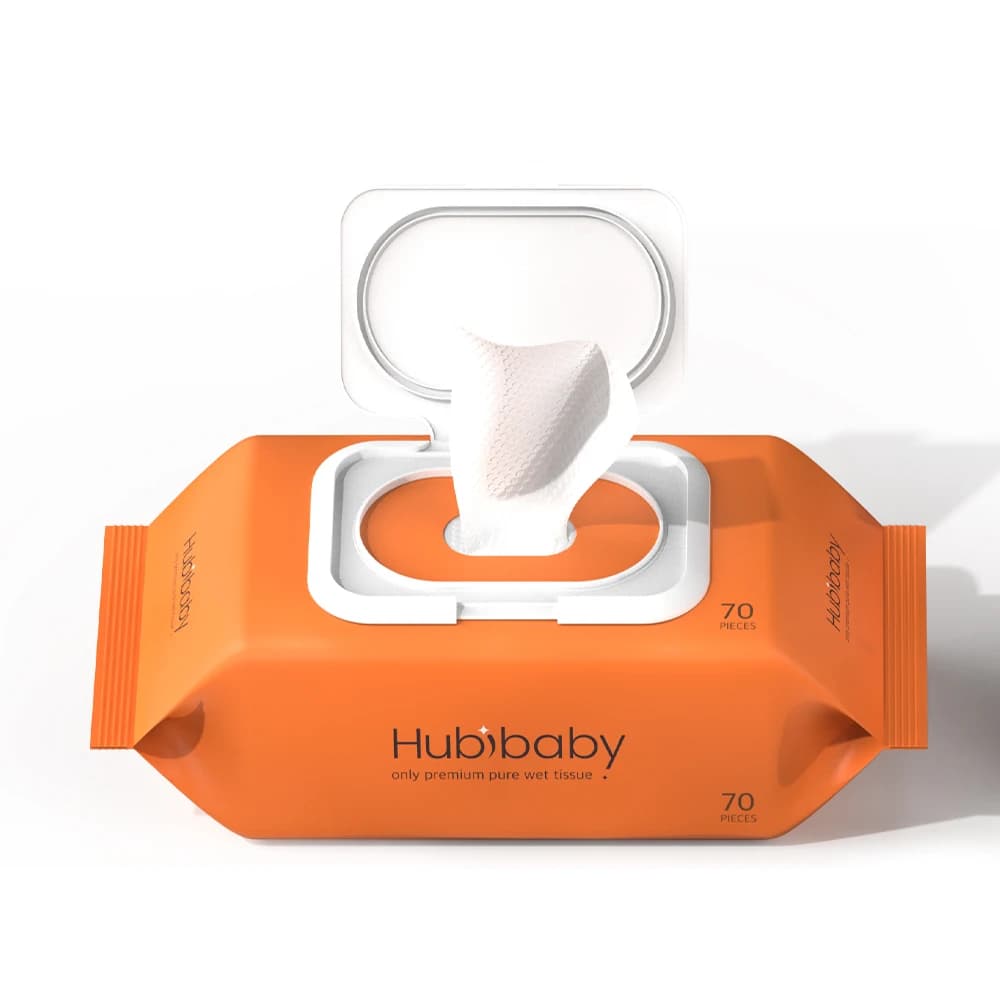 [Hubbybaby] Lingettes humides pour bébés et tout-petits, fabriquées en Corée, épaisses, uniquement d