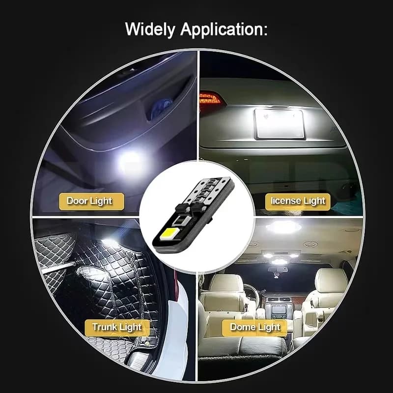2/10 pièces W5W T10 LED Canbus sans erreur ampoule voiture intérieur lumière 194 LED lampe de signal