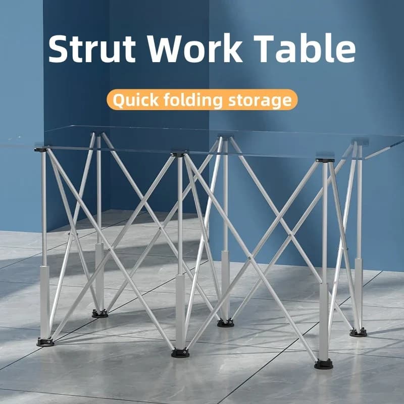 Établi pliable de support de pied d'araignée, cadre de scie de travail portable, table pliante, pied